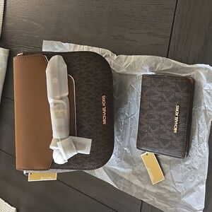 Michael Kors Emilia crossbody bag and matching wallet
